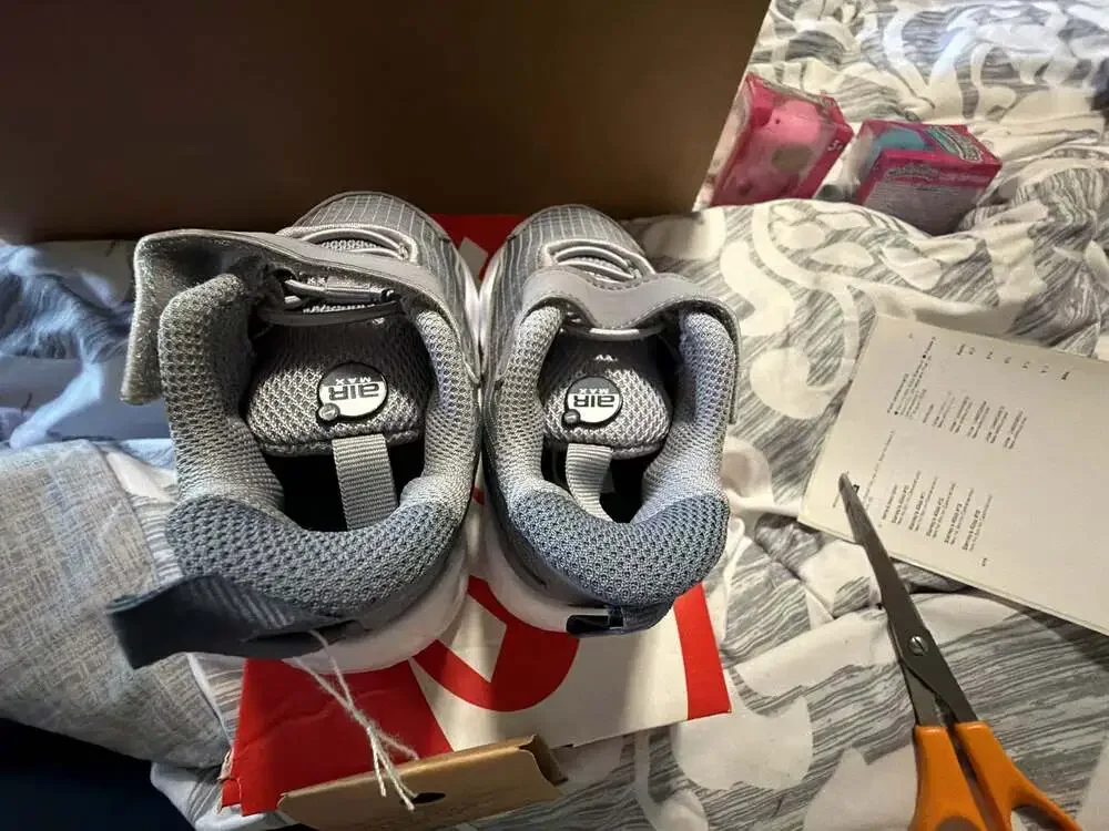 Nike Air Max Nova TD Toddler Shoes Cement Grey Metallic Silver Size 5C FN4461-00